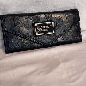 Marc by Marc Jacobs black leather envelope wallet